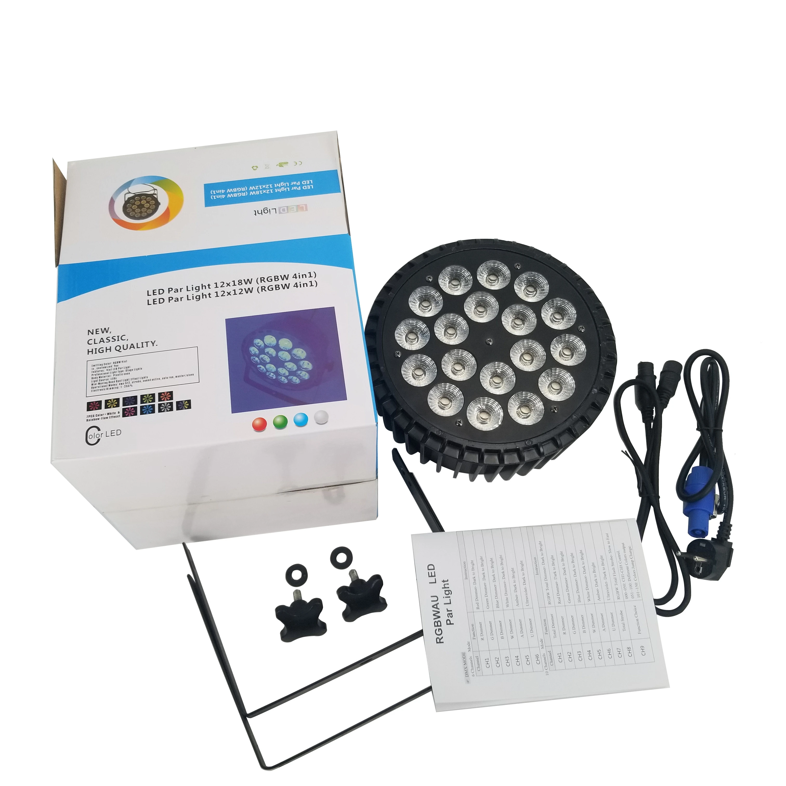 18x15 Вт RGBWA 5 в 1 Светодиодные светильники par wash led Flat Can сценическое освещение для