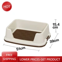 double layer dog toilet plastic with fence dog pad training toilet small animal pet big portable perros productos pet supplies
