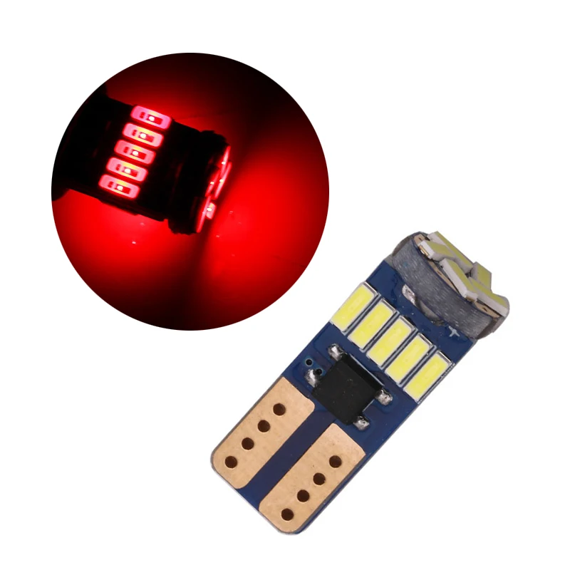 

Красные светодиодсветодиодный лампы T10 W5W 4014 15SMD Canbus без ошибок для автомобильных габаритных огней купольные дверные лампы для чтения номер...