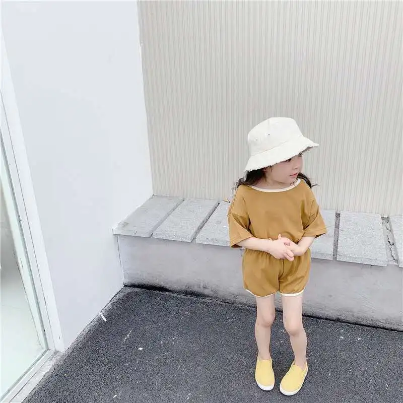 Детская одежда Новинка лета 2020 Детский костюм в Корейском стиле домашний из двух