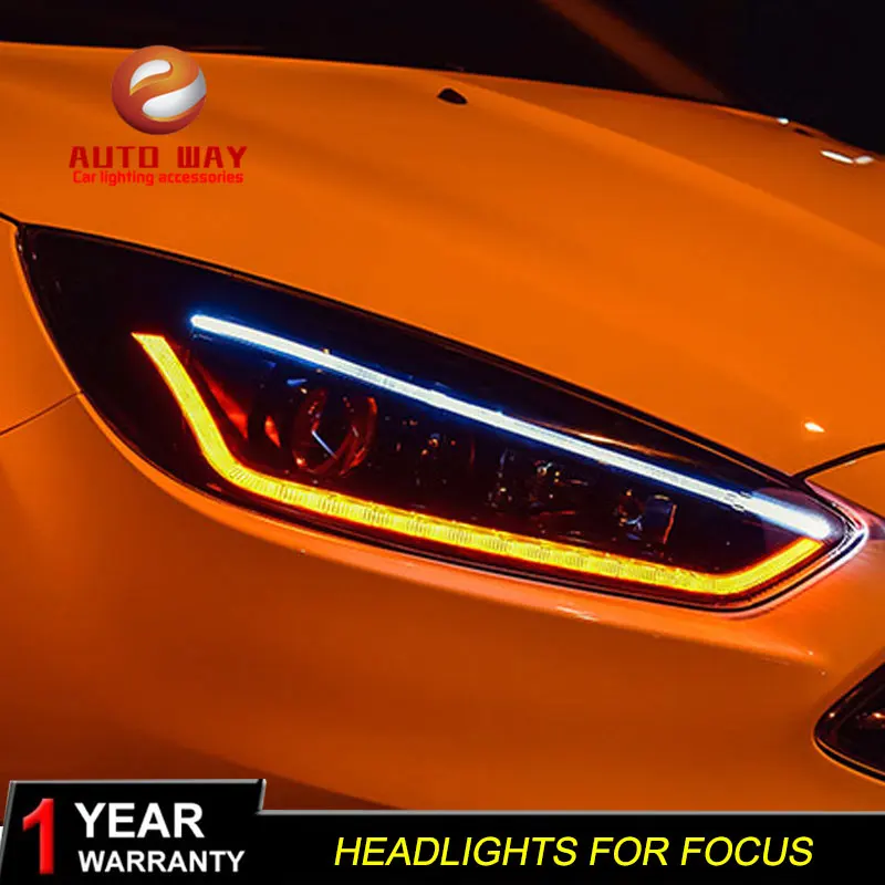 Автомобильный Стайлинг чехол для Ford Focus 3 2015 2017 фары Светодиодная
