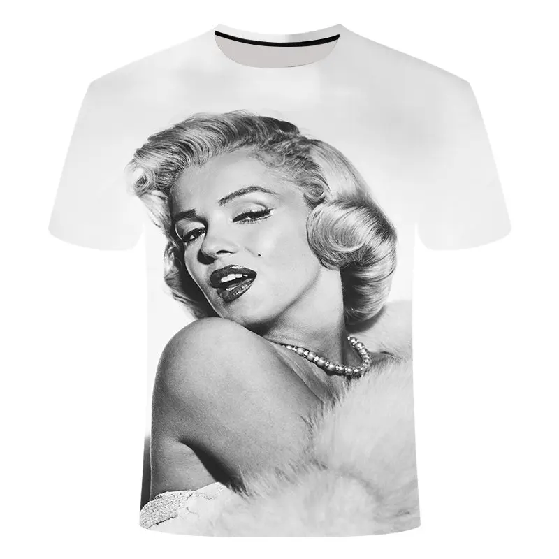 

Fashion personality art European and American sexy beauty pattern 3D printing T-shirt summer top short sleeve hot sale