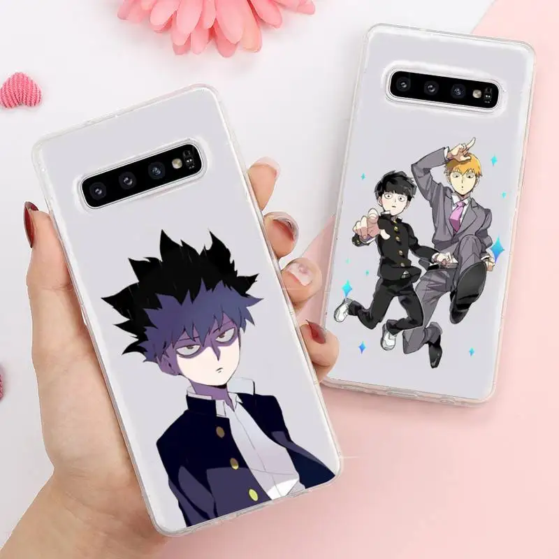 

Mob Psycho 100 Japan anime Phone Case Transparent For Samsung Galaxy A S Note 9 10 51 50 71 70 80 20 21 30s ultra plus