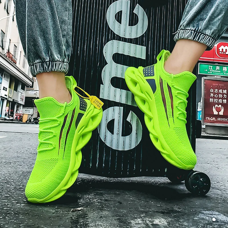 

Lace-Up Running Shoes High Flexibility Breathable Sneakers Males Wear-resistant Sport Shoes