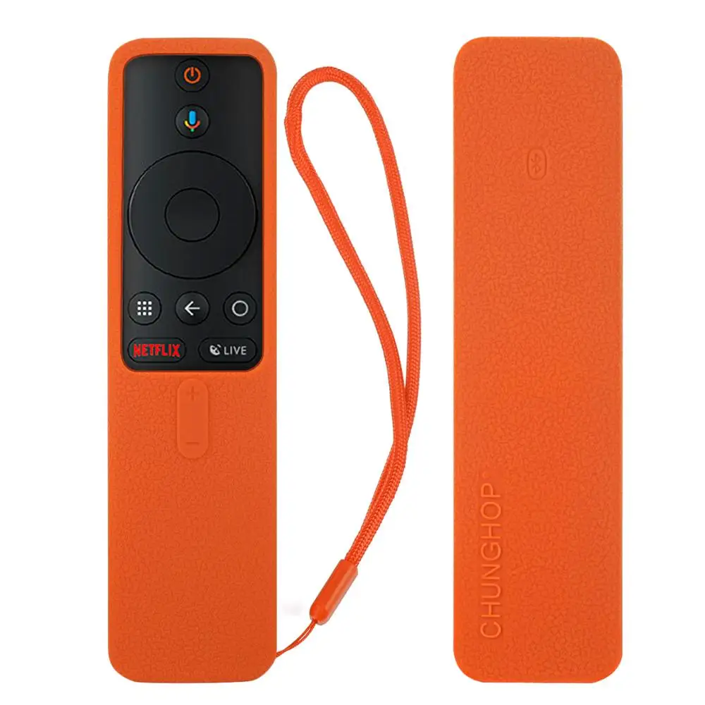 skin friendly covers for xiaomi mi tv box s bluetooth compatible voice smart remote control case silicone shockproof protective free global shipping