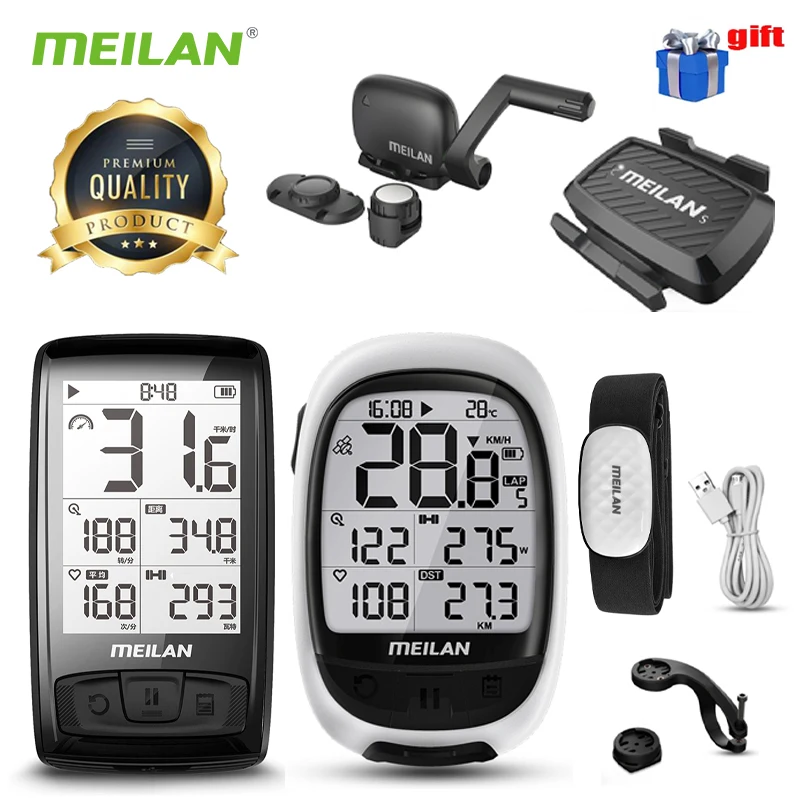 

MEILAN Bike Accessories M2 M4 Bicycle Computer GPS Bluetooth BLE 4.0/ANT+ Wireless IPX5 waterproof Speedometer Outdoor Odometer