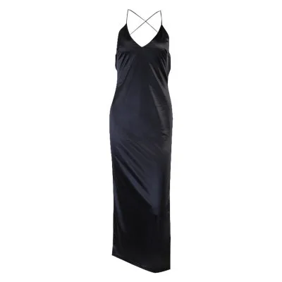 

Dress On The Beach Women Swimsuit Wrap Cover Up Condole Sling Skirt High Waist Split Sexy Backless Slim Print Polyester Sierra