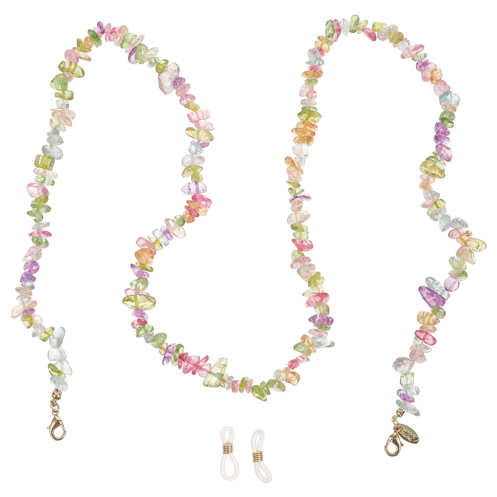

Natural Crystal Handbag Chain Replacement Cross Body Bag Chain Eyeglasses Chain