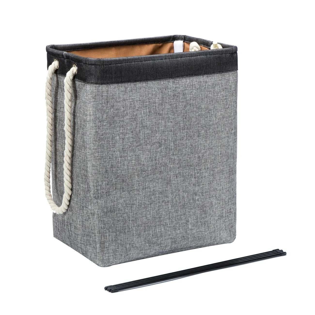 

65L cotton and linen laundry basket, square laundry basket, foldable fabric laundry basket, laundry basket, storage bucket ZD