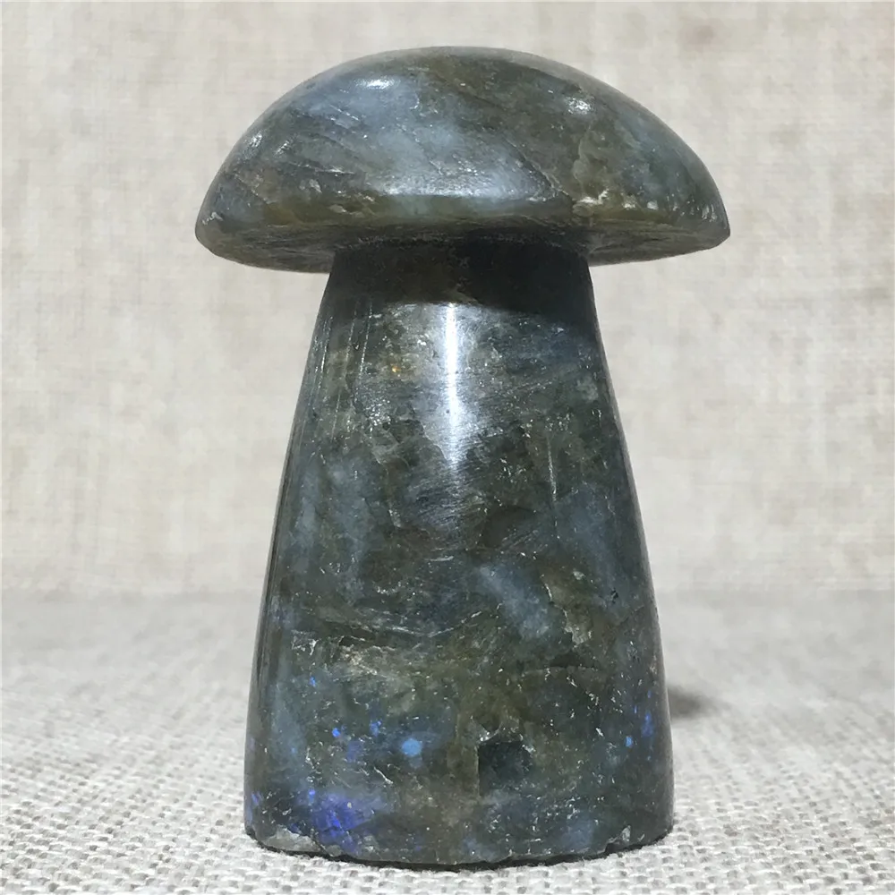 

Natural labradorite Quartz Crystal Specimen Home Furnishing Decoration Stone Reiki Healing Mushroom
