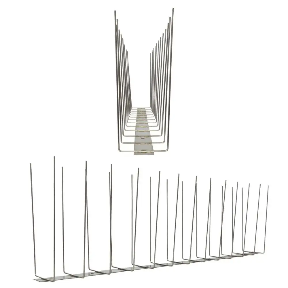 WL-02-TB 2 row seagull spikes on stainless steel base - high quality solution for bird control Titan | Дом и сад