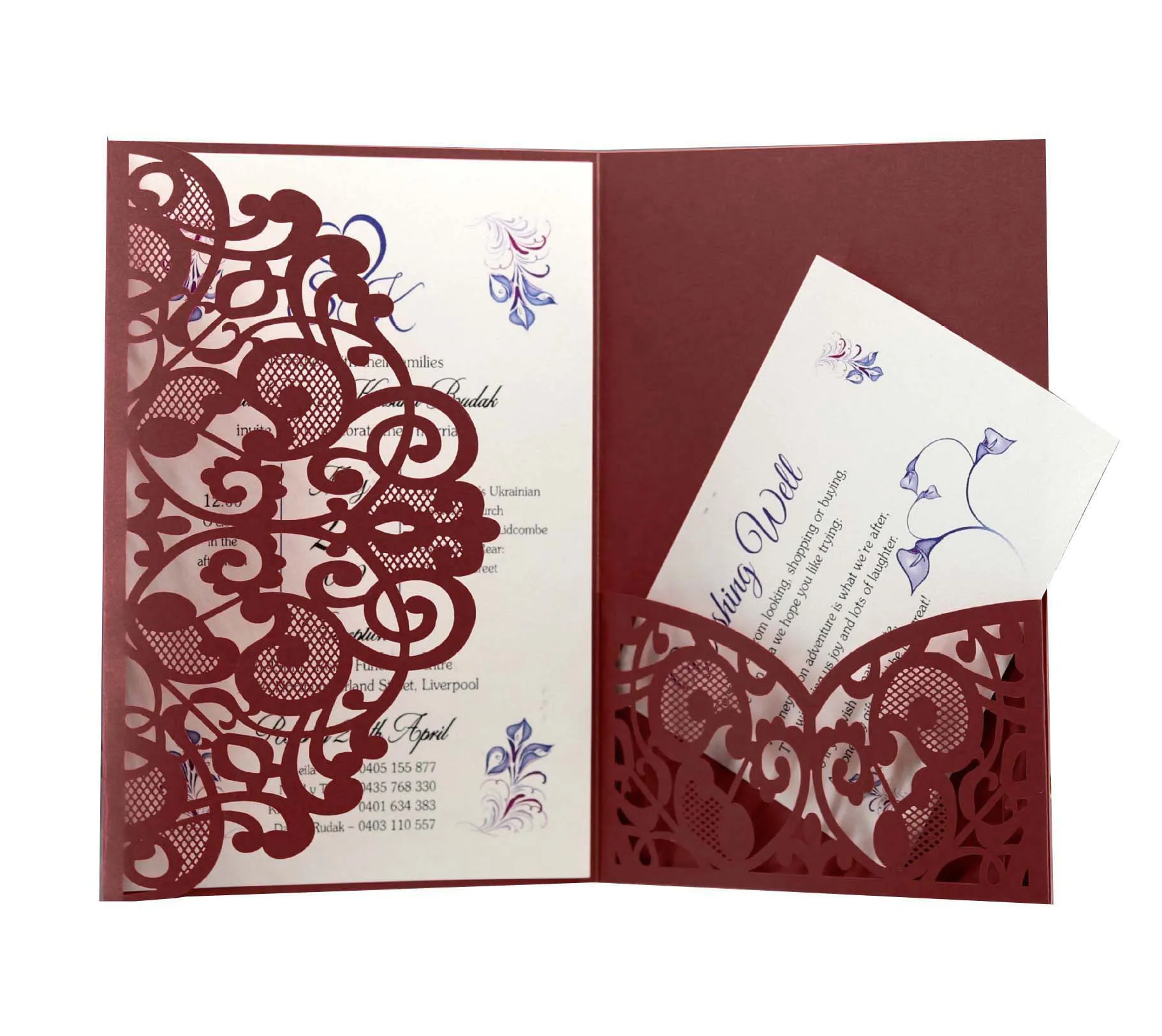 10pcs Elegant Laser Cut Wedding Invitations Card Customize Greeting Business With RSVP Cards Birthday Party Favor Supplies | Дом и сад