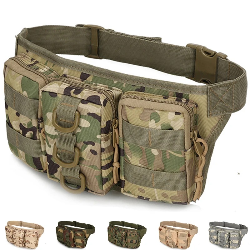 

Тактическая поясная сумка для мужчин, походная армейская Спортивная уличная сумочка в стиле милитари для охоты, скалолазания, кемпинга, арм...