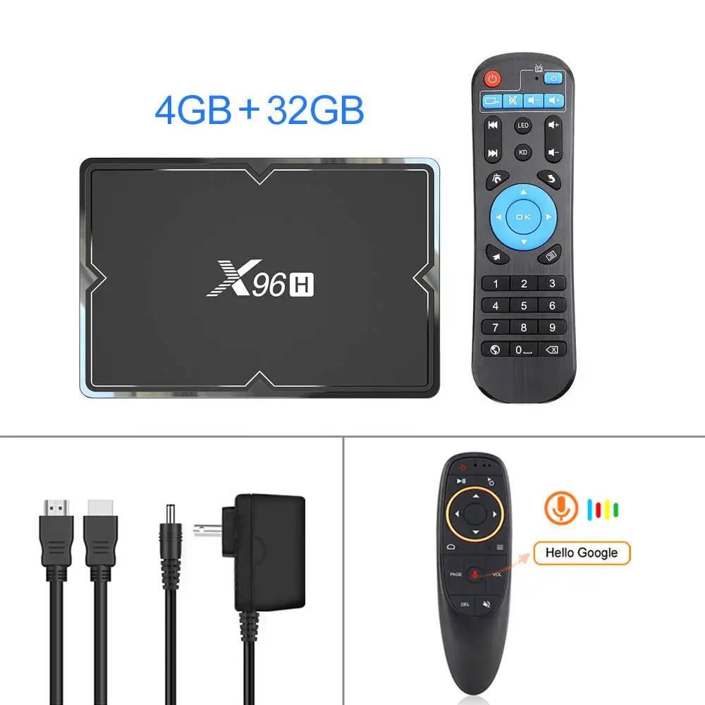 4G32G G10 Новейший X96 мини 4K Смарт ТВ приставка Android 9,0X96 H 4 ГБ ОЗУ 64 Гб ПЗУ медиаплеер Allwinner H603 Netflix Youtube 2G/16G телеприставка - Цвет: 4G32G G10