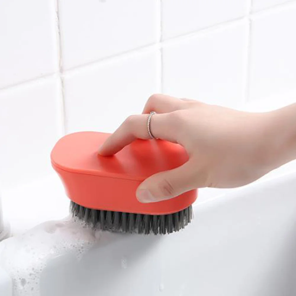 

2pcs Multifunctional Cleaning Brush Durable Clothes Shoes Scrub Brush Bathtub Cleaning Tool for Home (White)