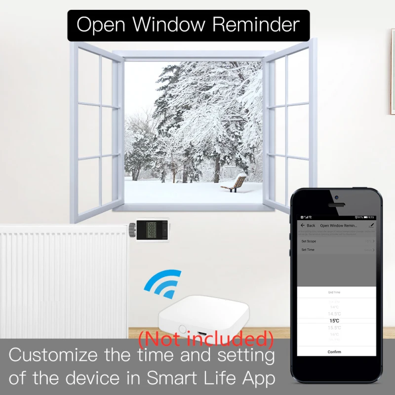 Tuya ZigBee 3.0 Smart Thermostat Heater Intelligent Constant Temperature Radiator TRV Thermostatic Voice Control | Электроника