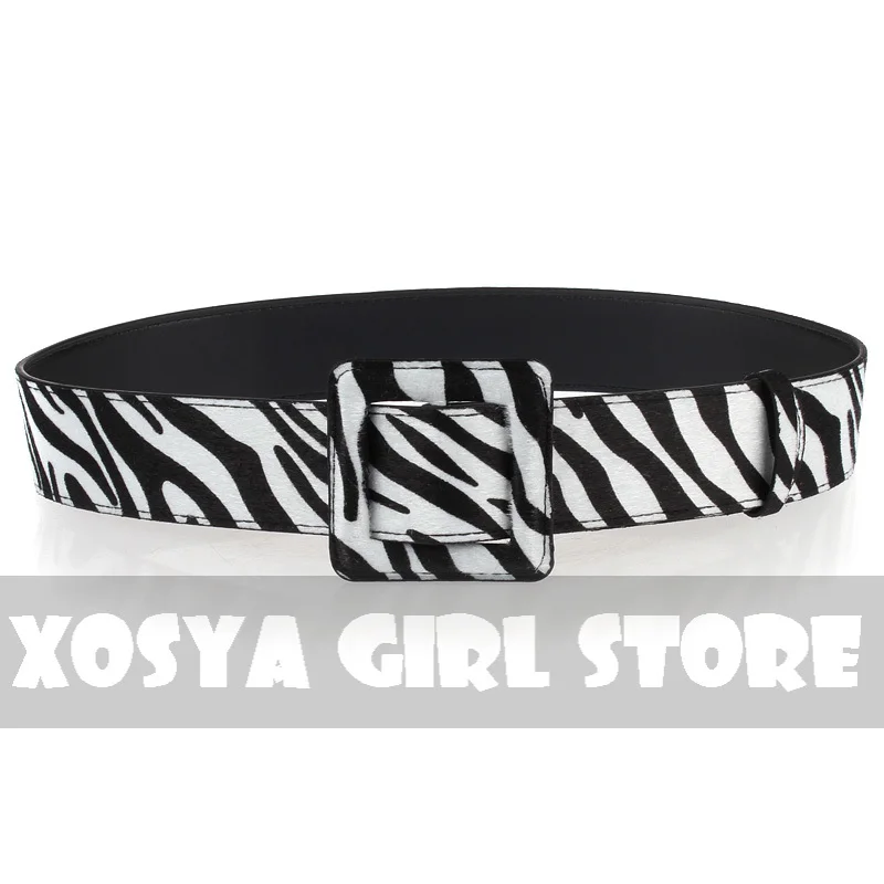 Дизайнерский широкий Леопардовый корсет с квадратной пряжкой Универсальный