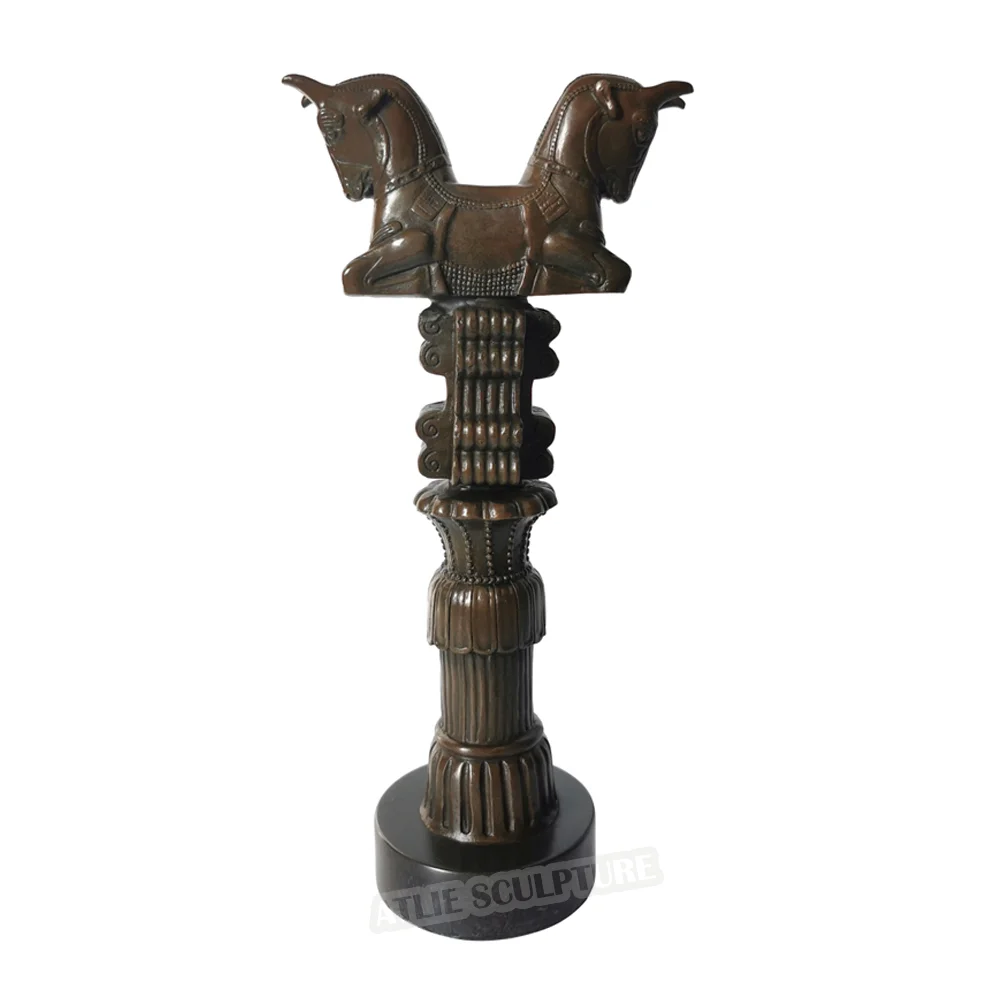 Пара лошадей Голова Статуя Скульптура бронзовая винтажное абстрактное