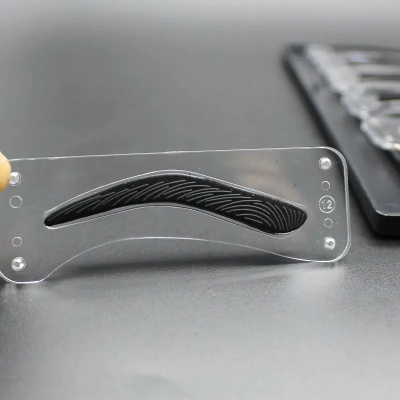 12 видов стилей тату для бровей формовочный трафарет набор обновленный 3D эффект