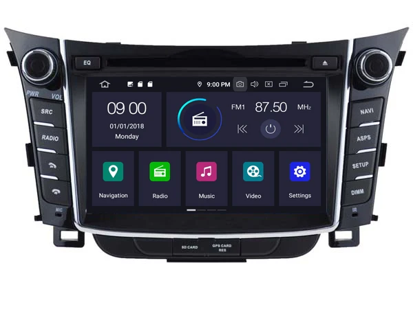 RUISO 4g + 64g 8 Core автомобильный DVD плеер Android 9 0 для HYUNDAI I30 2012 мультимедийный Авто Радио Стерео 1080P GPS wi fi DVR dab obd