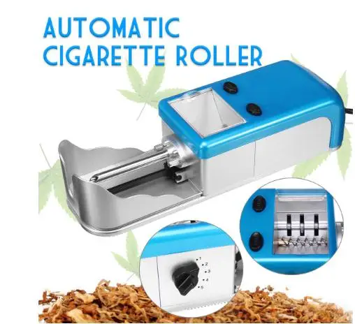 

Blue Electric Automatic Cigarette Rolling Machine with Density Regulation Function Tobacco Smoker Maker Roller