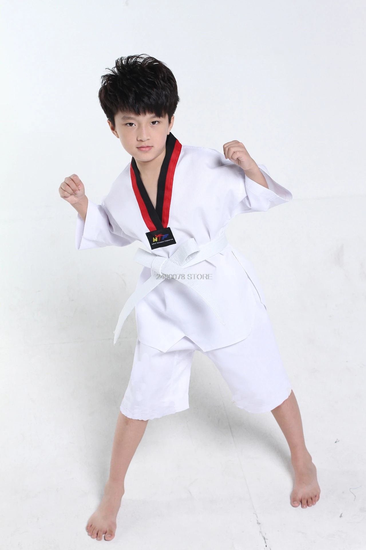 Детское кимоно для дзюдо тренировочный костюм кикбоксинга Белый Детский