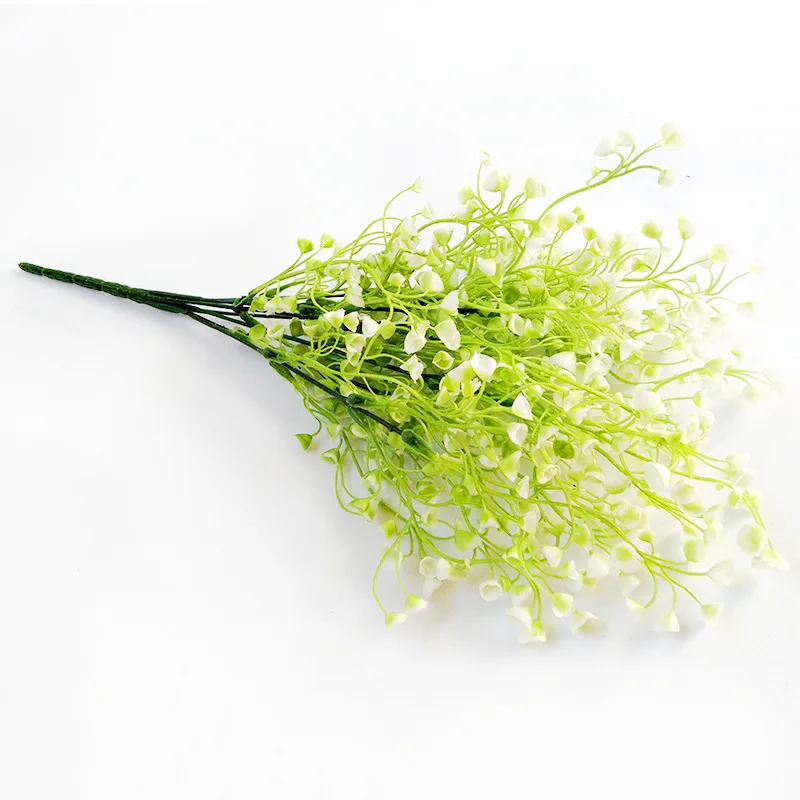 

Artificial Plants Green Grass Plastic Purple Plant Grass Simuation Fake Plant Leaf for Festival Home Decorations