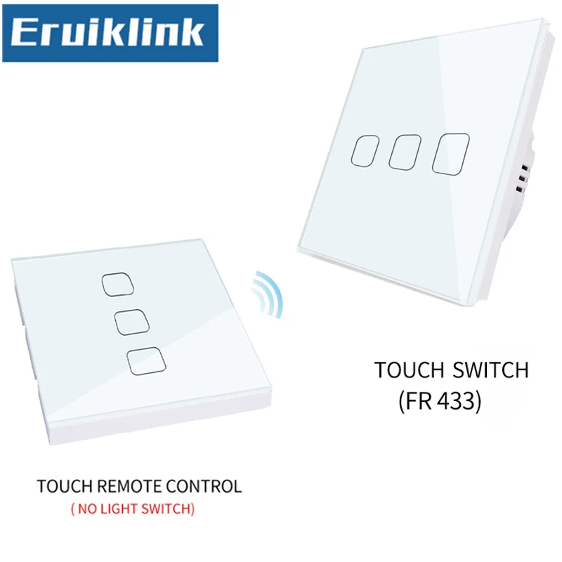 ЕС/Великобритания Стандартный 1/2/3 местный 1 позиционный сенсорный пульт дистанционного управления Управление переключатель, Белый/Черный Стекло Панель выключатель лампы 220 В настенный светильник переключатель