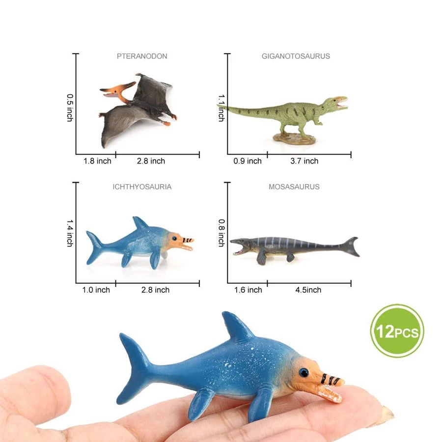 

8PCS Mini Dinosaur Toys Figures T-rex Dino Figurines Miniature Animal Toys for Kids Preschool Educational Christmas Gift Sets