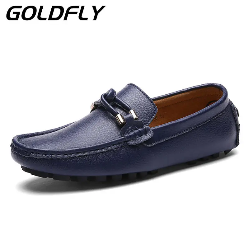 

New leather men's bean shoes loafers breathable casual shoes