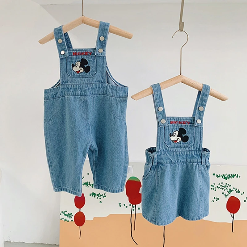 Диснеевский Микки детское платье с рисунком из мультфильма для маленьких