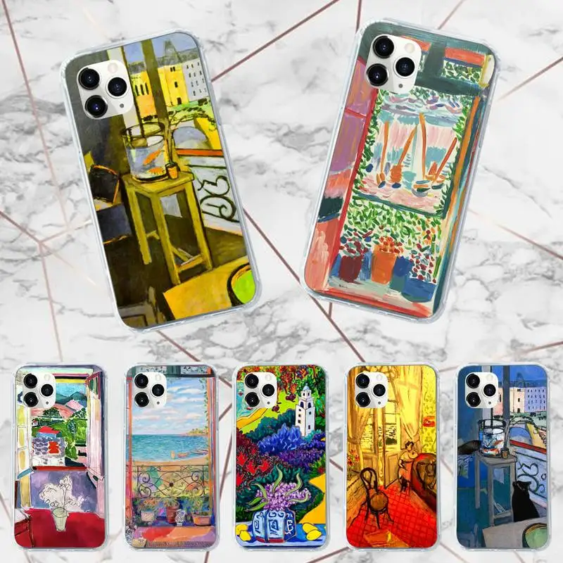 

Henri Matisse Open Window Collioure Phone Case Transparent soft For iphone 12 11 13 7 8 6 s plus x xs xr pro max mini