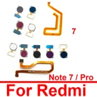 Кнопка Home со сканером отпечатков пальцев, гибкий кабель для Xiaomi Redmi Note 7 7 Pro 7Pro, датчик распознавания клавиш меню, гибкая лента, запасные части