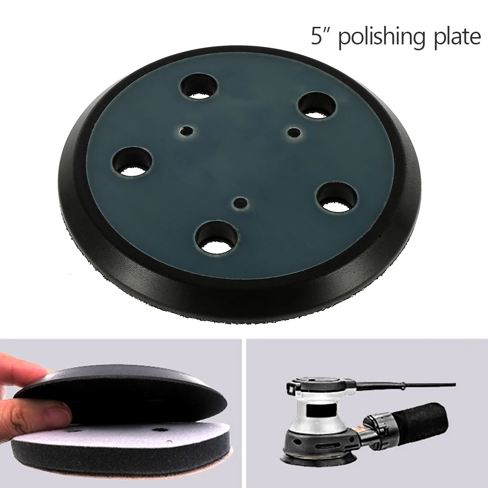 

Polishing Disc Porter Cable Hook Loop Sanding Backing Pad 5Inch 5 Holes 125mm Electric Orbital Sander Disk Discs Backup Stick