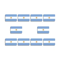 10pcs argentina flag brooch vintage lapel pins for backpacks hat clothes patriotic trinket acrylic jewelry badges
