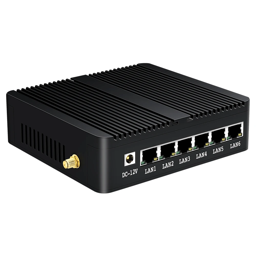 Межсетевой маршрутизатор Enterprise мини-ПК J1900 6x LAN Intel 211AT Gigabit Ethernet 2 * USB HDMI Wi-Fi LTE Pfsense VPN