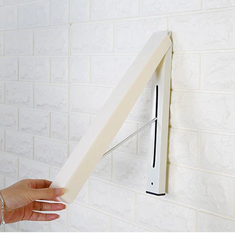 Wall Mounted Clothes Airer Washing Line Coat Shirt Dryer Folding/Pull Out Wall Hanger Space Saving Clothes Cupboard Storage Or