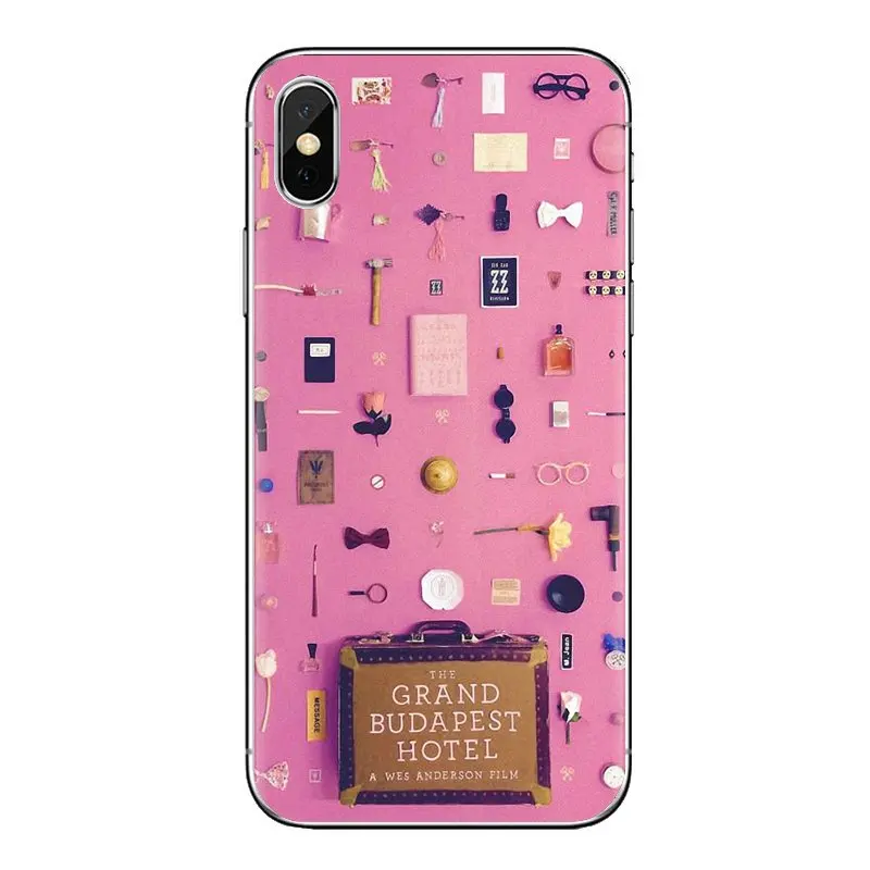 Для iPod Touch Apple iPhone 4 4s 5 5S SE 5C 6 6S 7 8 X XR XS Plus MAX прозрачные чехлы из ТПУ розовый Grand Budapest |
