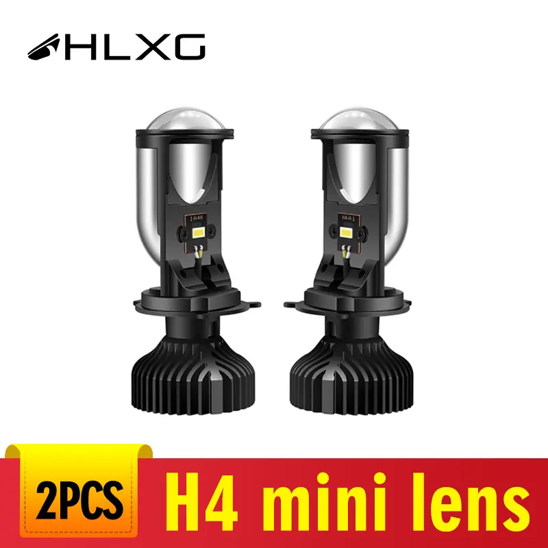 Hlxg 10000lm 90 Вт canbus фара h4 мини светодиодный объектив проектор led hi lo луч