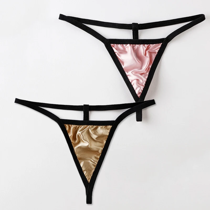 

Sexy Panties Underwear G-string Briefs Silk Underpants Soft Breathable Comfortable Thong Solid Intimates Lingerie For Women New