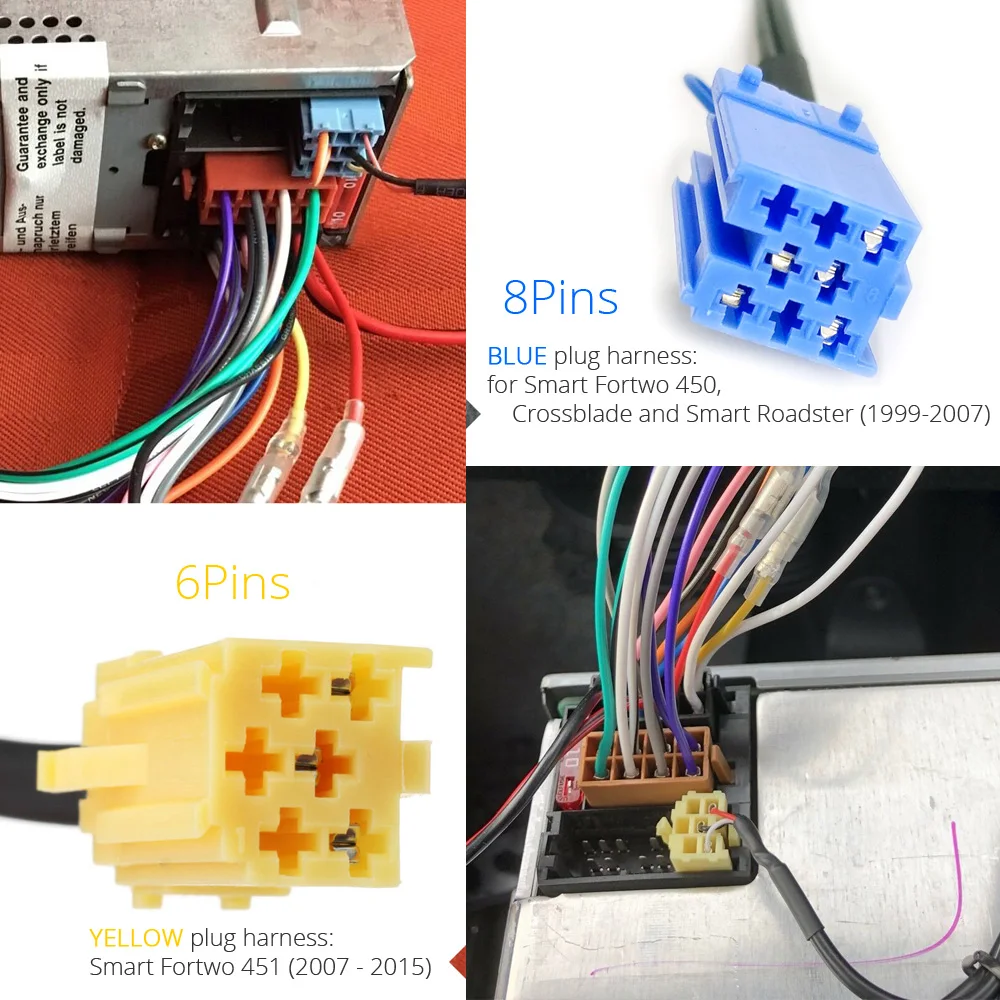 Автомобильный Bluetooth 5 0 для Mercedes Benz Smart 450 451 Roadster грандинг радио хост 8Pin 6Pin порт