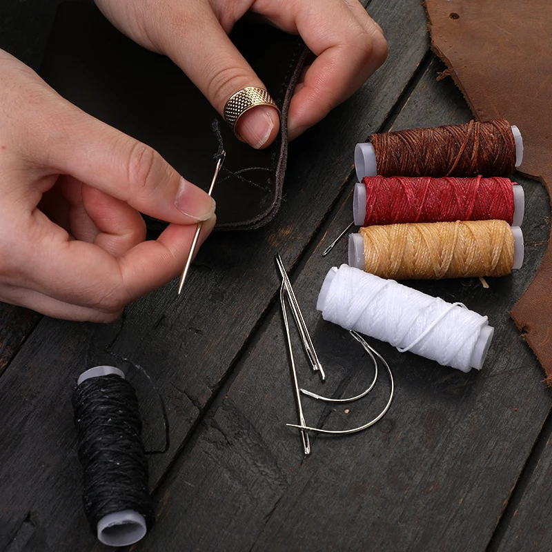 Набор швейных игл IMZAY для кожи набор из 5 вощеных ниток нержавеющей стали шитья