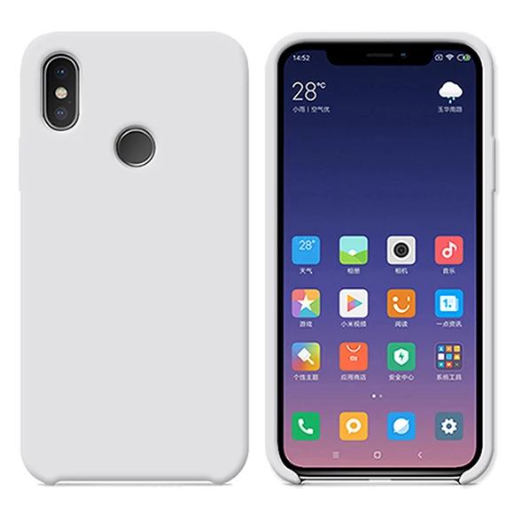 White Официальный жидкий силиконовый чехол для Xiao mi Red mi Note 7 K20 5 6 Pro 5 Plus 4X 6A S2 Официальный чехол для mi 9 8 SE 8 Lite 9T A2 Capa - Цвет: White