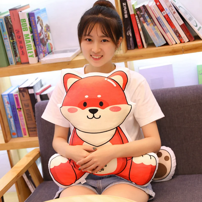 Подушка плюшевая моющаяся с принтом животного 50 см | Игрушки и хобби