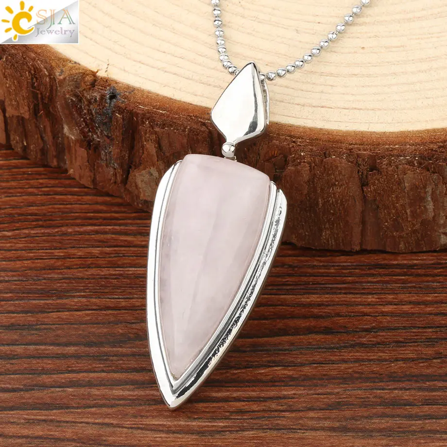 CSJA Рейки Чакра натуральный драгоценный камень розовый кристаллический кварц