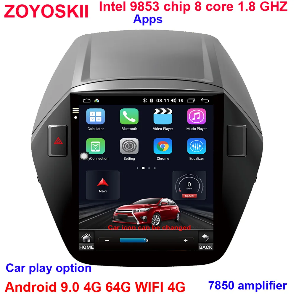 Android 10 4 дюймов вертикальный IPS экран автомобильный gps Мультимедиа Радио bluetooth