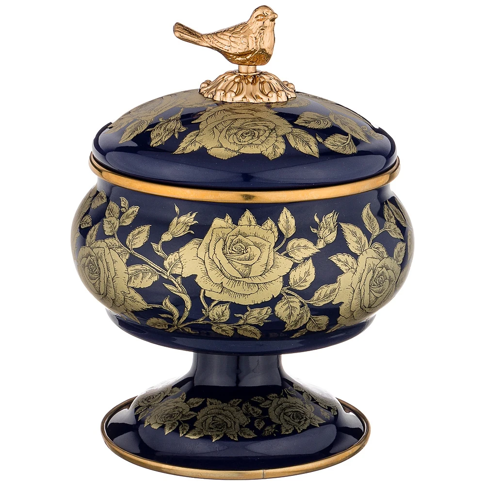 Сахарница на Ножке Agness с Крышкой Серия Ренессанс 0 85Л Диа.14 см Высота19