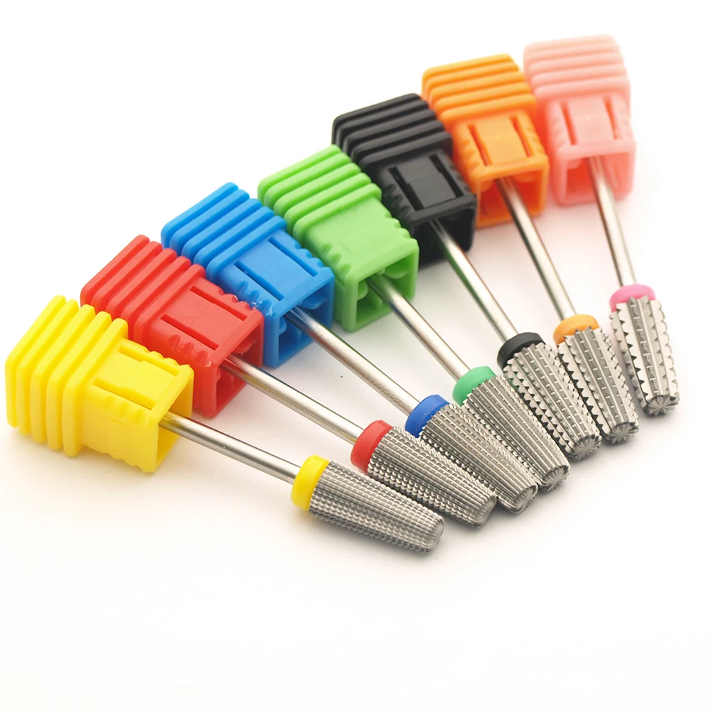 

Tapered Carbide Nail Drill Bits With Cut 3/32" Two-Way Carbide Bit Drill Accessories Milling Cutter For Manicure