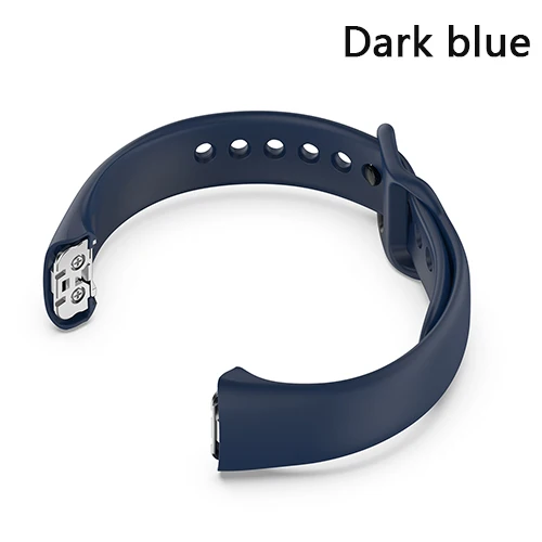 Ремешок для samsung Galaxy fit SM-R370 Смарт-часы силиконовые браслеты Сменные аксессуары мягкий водонепроницаемый браслет - Цвет: Dark blue