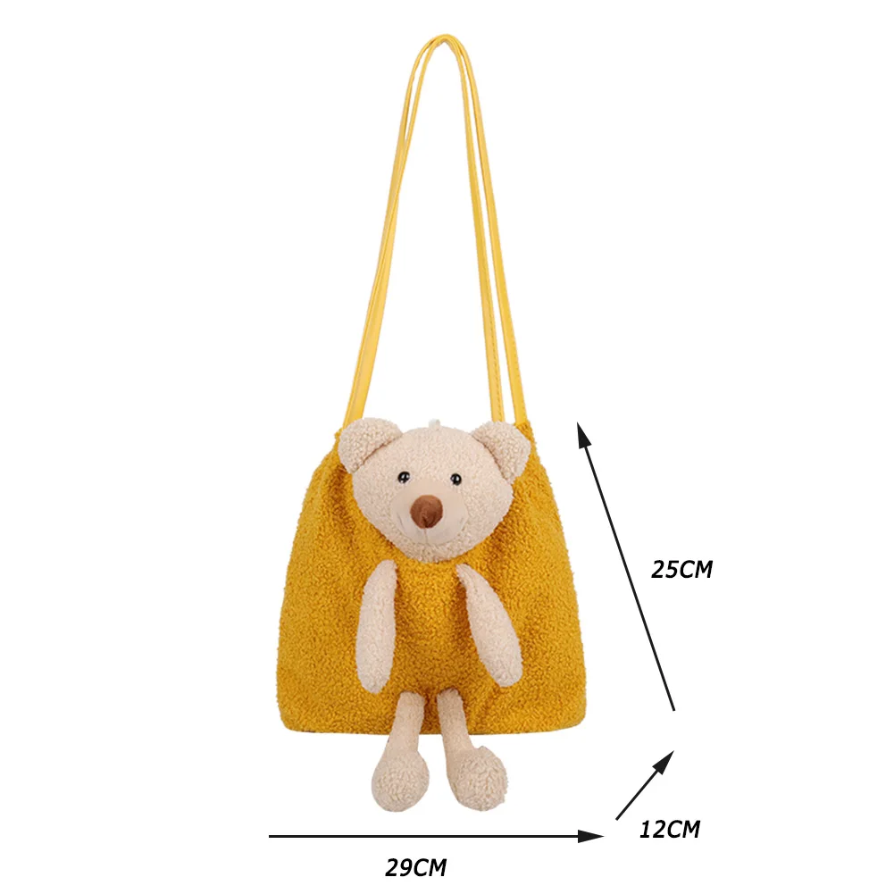 

Cute Bear Women Canvas Handbags All-match Ladies Shoulder Bag Female Eco Reusable Shopping Bags Large Capacity Girls Casual Tote